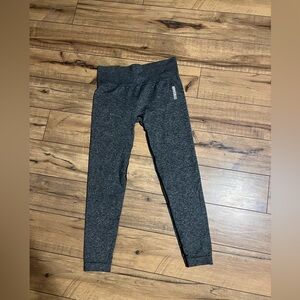Gymshark Black Gray Marl ADAPT Seamless Leggings Pants M/L EUC